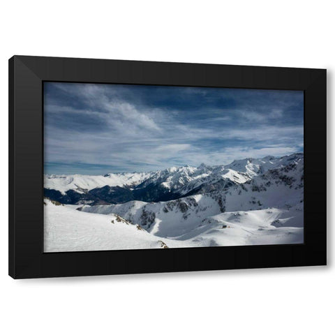 Mountain Cabin Black Modern Wood Framed Art Print by Eichman, Andre