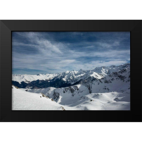 Mountain Cabin Black Modern Wood Framed Art Print by Eichman, Andre