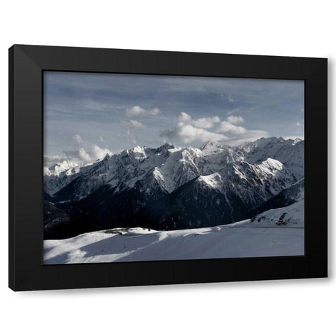 Snowcapped Mountains Black Modern Wood Framed Art Print with Double Matting by Eichman, Andre