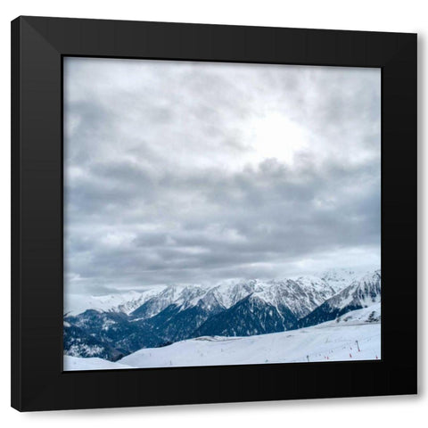 What a View Black Modern Wood Framed Art Print with Double Matting by Eichman, Andre