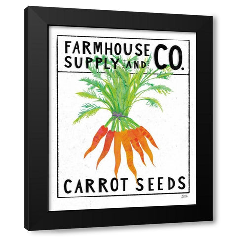 Kitchen Garden Seed Packet IV Black Modern Wood Framed Art Print with Double Matting by Averinos, Melissa