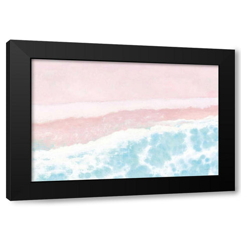 Sky Seaview I No Umbrellas Pink Black Modern Wood Framed Art Print with Double Matting by Wiens, James