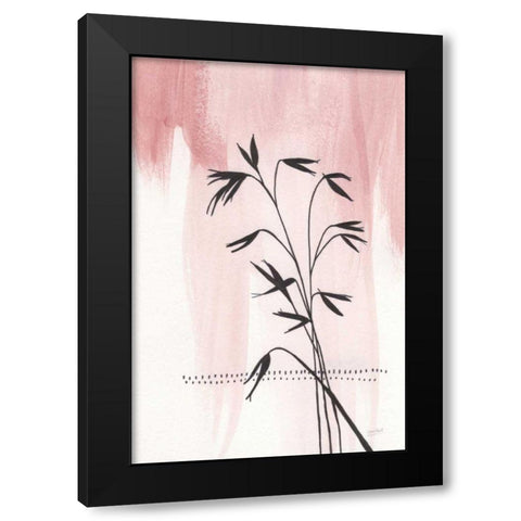 Valentine Blush I Black Modern Wood Framed Art Print by Mack, Lynn