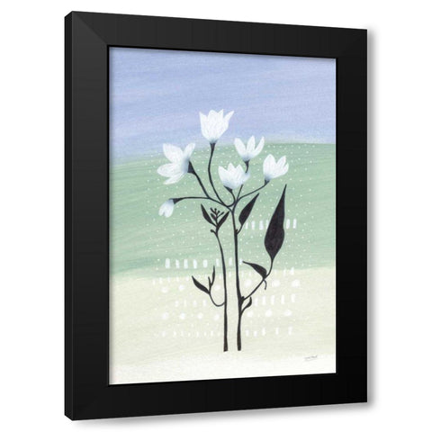Jasmine Delight II Black Modern Wood Framed Art Print with Double Matting by Mack, Lynn