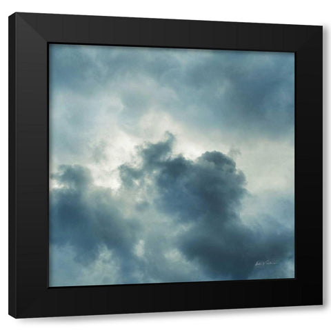Cloud Circle II Crop Bright Black Modern Wood Framed Art Print by Eichman, Andre