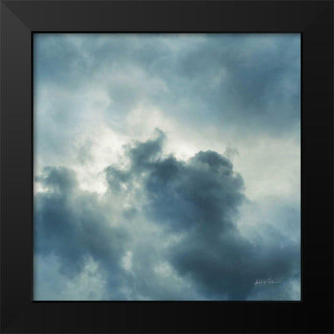 Cloud Circle II Crop Bright Black Modern Wood Framed Art Print by Eichman, Andre