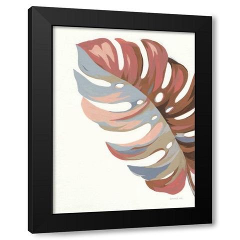 Big Leaf III Black Modern Wood Framed Art Print by Nai, Danhui