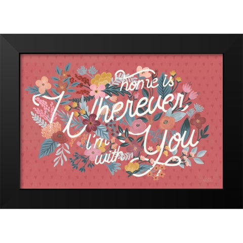 Love Letters I Black Modern Wood Framed Art Print by Marshall, Laura