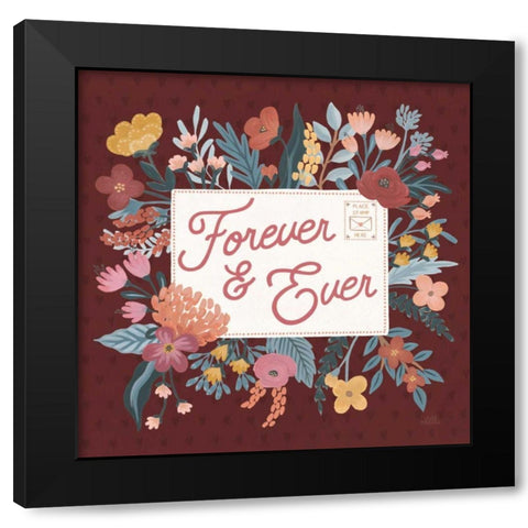 Love Letters V Black Modern Wood Framed Art Print by Marshall, Laura