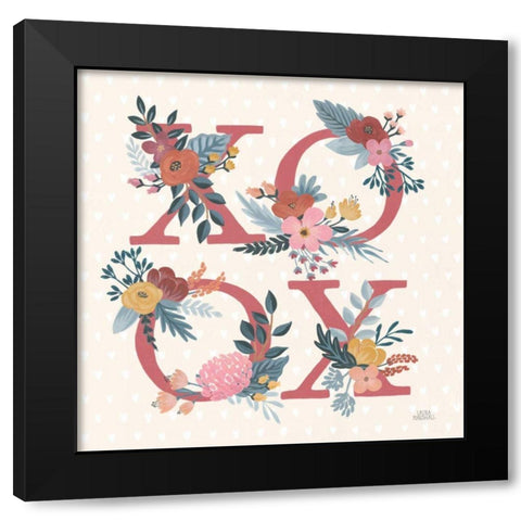 Love Letters VIII Black Modern Wood Framed Art Print with Double Matting by Marshall, Laura