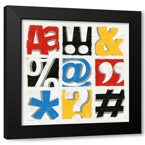 Bold Statement Vintage Black Modern Wood Framed Art Print by Mullan, Michael