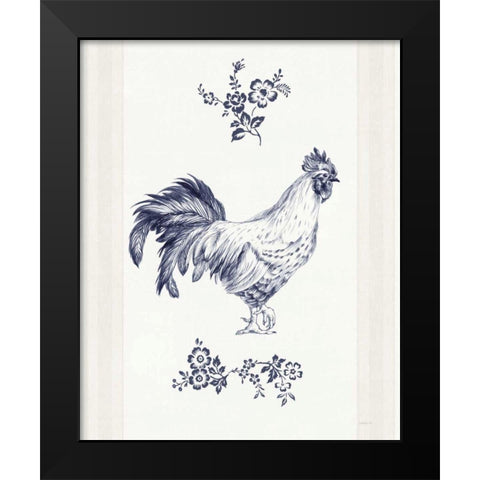 Summer Chickens I Black Modern Wood Framed Art Print by Nai, Danhui