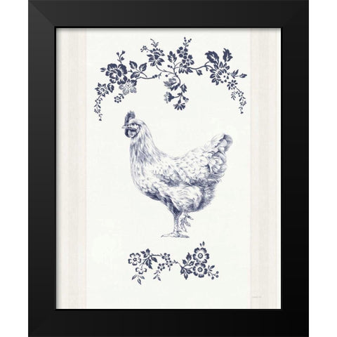 Summer Chickens II Black Modern Wood Framed Art Print by Nai, Danhui
