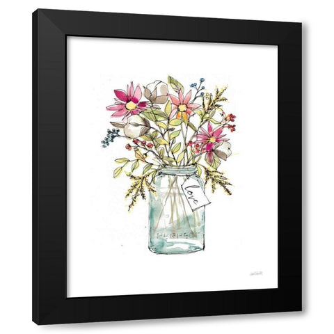 Festive Foliage II Summer Black Modern Wood Framed Art Print with Double Matting by Tavoletti, Anne