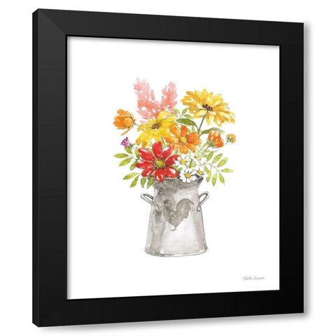 Farmhouse Floral VI White Black Modern Wood Framed Art Print by Grove, Beth