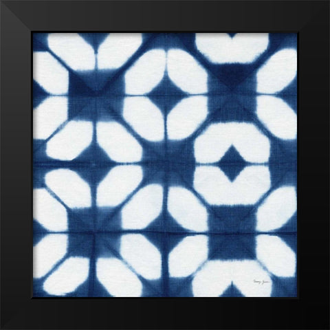Shibori Square I Black Modern Wood Framed Art Print by Green, Nancy
