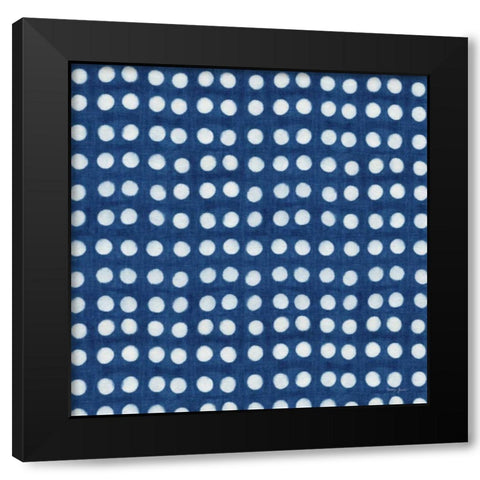 Shibori Square III Black Modern Wood Framed Art Print with Double Matting by Green, Nancy