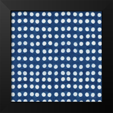 Shibori Square III Black Modern Wood Framed Art Print by Green, Nancy