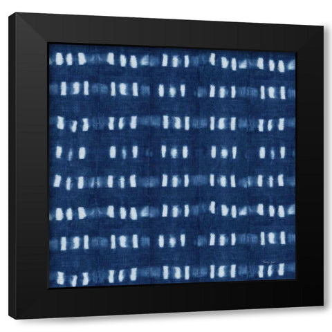 Shibori Square IV Black Modern Wood Framed Art Print with Double Matting by Green, Nancy