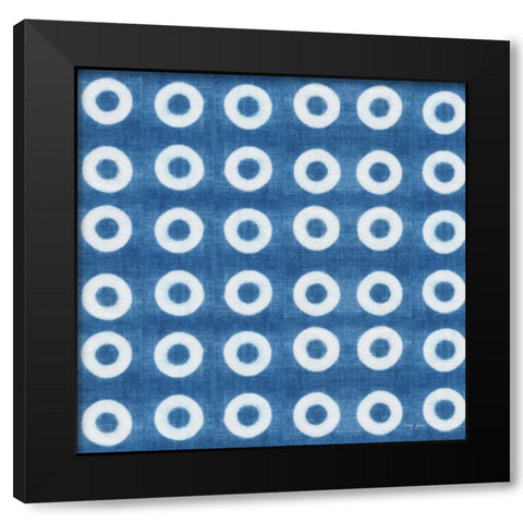 Shibori Square VII Black Modern Wood Framed Art Print by Green, Nancy