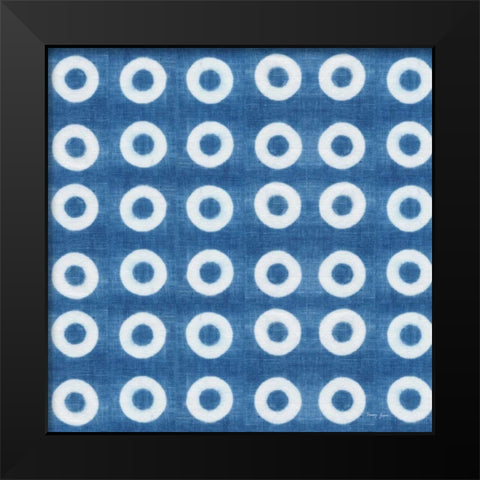 Shibori Square VII Black Modern Wood Framed Art Print by Green, Nancy