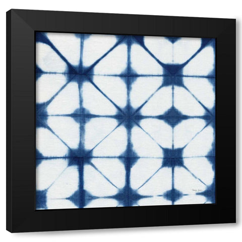 Shibori Square VIII Black Modern Wood Framed Art Print by Green, Nancy