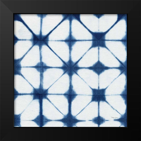 Shibori Square VIII Black Modern Wood Framed Art Print by Green, Nancy