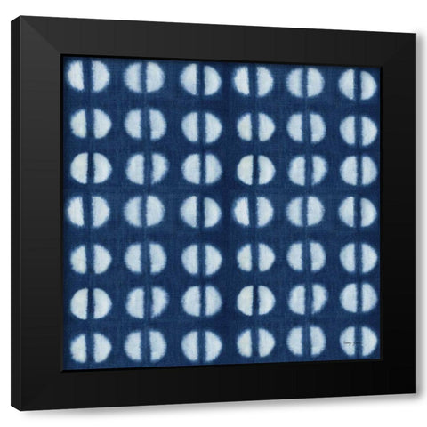 Shibori Square IX Black Modern Wood Framed Art Print by Green, Nancy