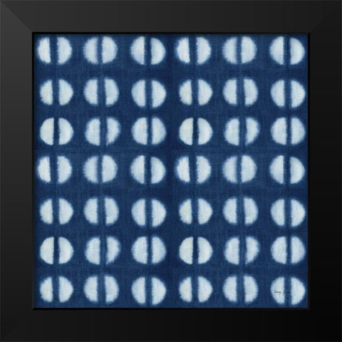 Shibori Square IX Black Modern Wood Framed Art Print by Green, Nancy