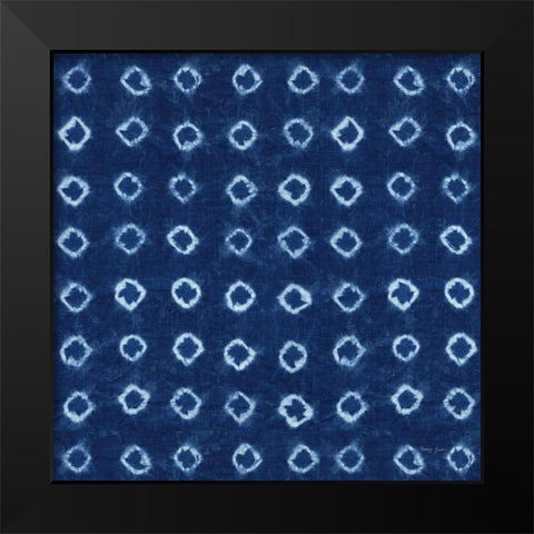 Shibori Square XI Black Modern Wood Framed Art Print by Green, Nancy