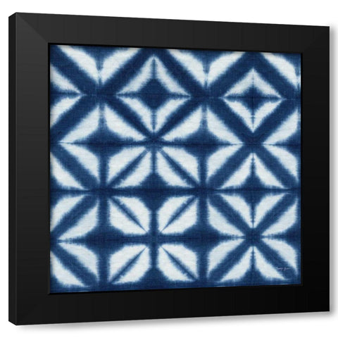 Shibori Square XII Black Modern Wood Framed Art Print by Green, Nancy