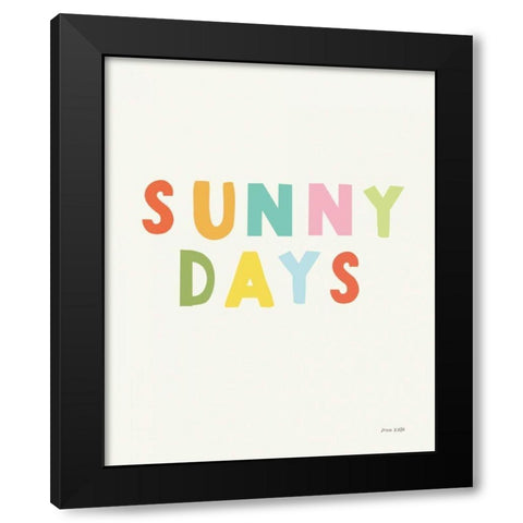Sunny Days Black Modern Wood Framed Art Print by Kelle, Ann