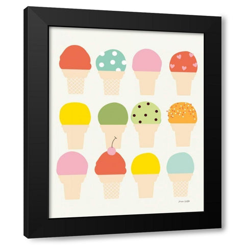 Single Scoops Black Modern Wood Framed Art Print with Double Matting by Kelle, Ann