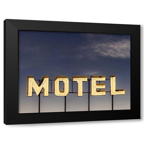Beach Motel Black Modern Wood Framed Art Print with Double Matting by Eichman, Andre