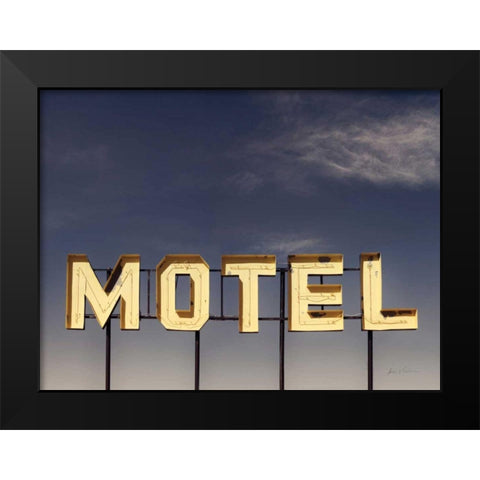Beach Motel Black Modern Wood Framed Art Print by Eichman, Andre