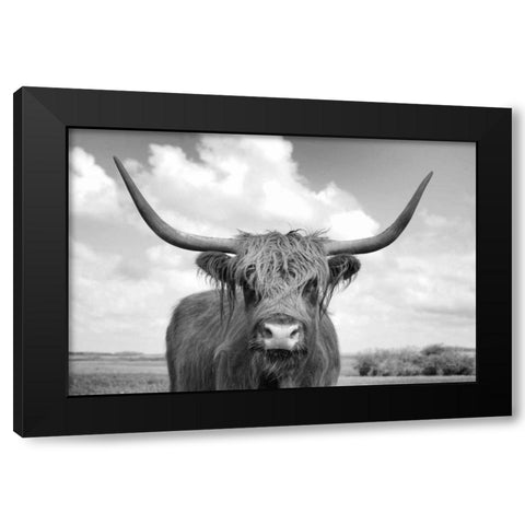 On the Ranch IV BW Black Modern Wood Framed Art Print with Double Matting by Eichman, Andre