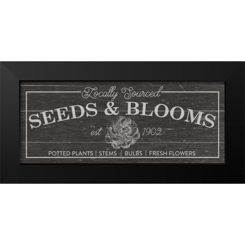 Flower Market II Dark Wood Black Modern Wood Framed Art Print by Wild Apple Portfolio