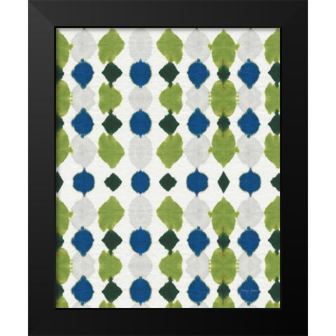 Watermark I Blue Green Black Modern Wood Framed Art Print by Green, Nancy