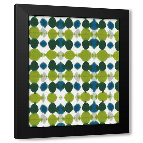 Watermark II Blue Green Black Modern Wood Framed Art Print with Double Matting by Green, Nancy