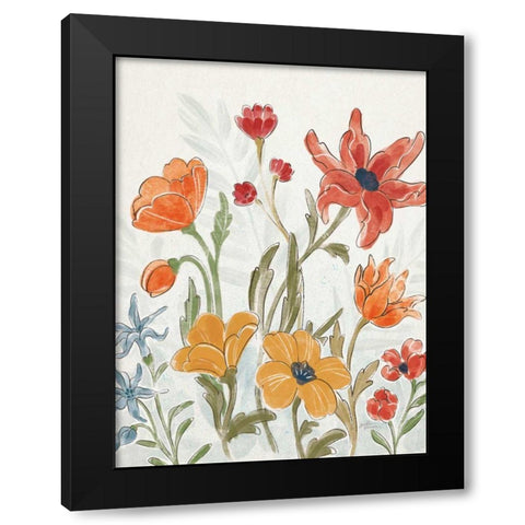 Spiced Petals II No Butterfly Crop Black Modern Wood Framed Art Print with Double Matting by Penner, Janelle