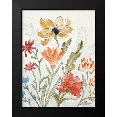 Spiced Petals III No Butterfly Crop Black Modern Wood Framed Art Print by Penner, Janelle