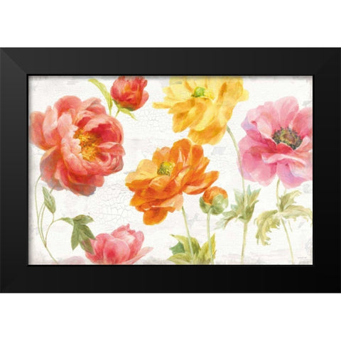 Full Bloom I Black Modern Wood Framed Art Print by Nai, Danhui