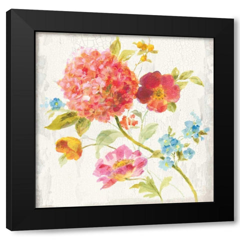 Full Bloom IV Black Modern Wood Framed Art Print by Nai, Danhui