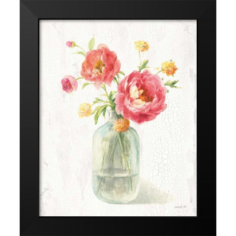 Full Bloom VIII Black Modern Wood Framed Art Print by Nai, Danhui