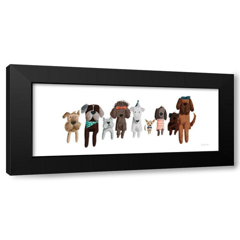 Picnic Pets Dogs III Black Modern Wood Framed Art Print with Double Matting by Thorns, Becky