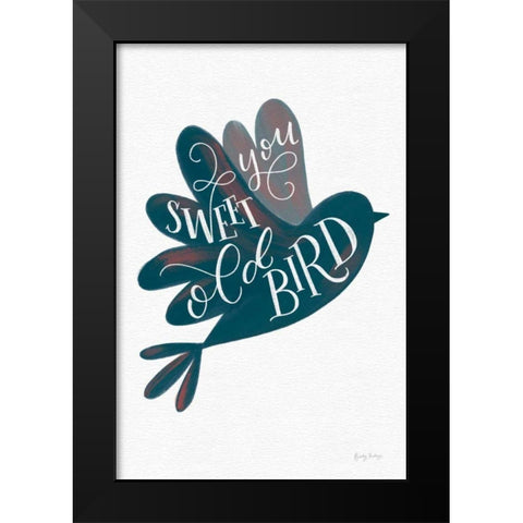 Sweet Old Bird Black Modern Wood Framed Art Print by Thorns, Becky