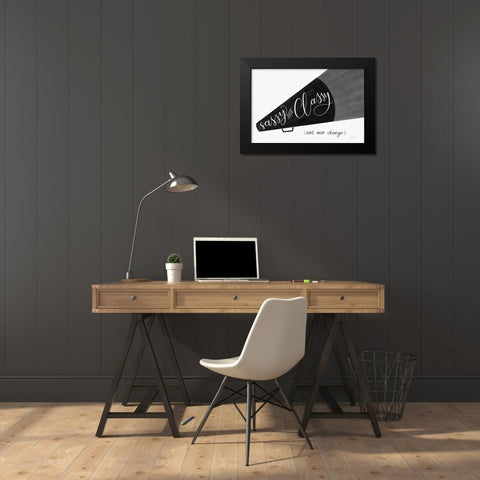 Sassy and Classy BW Black Modern Wood Framed Art Print by Thorns, Becky