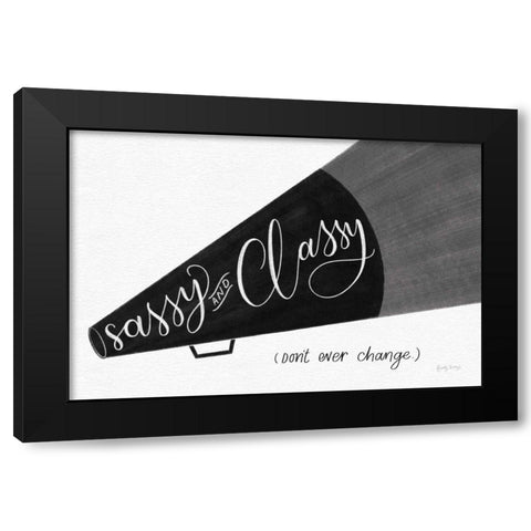 Sassy and Classy BW Black Modern Wood Framed Art Print with Double Matting by Thorns, Becky