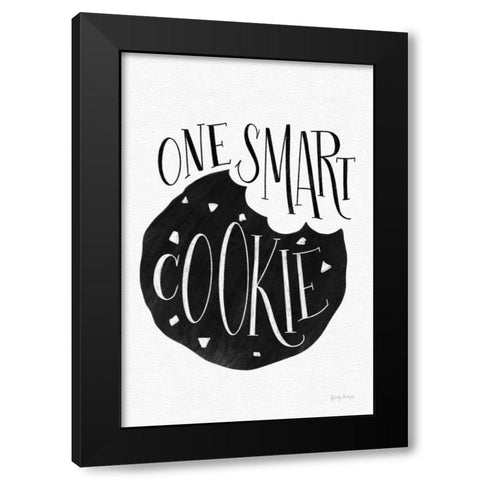 One Smart Cookie BW Black Modern Wood Framed Art Print with Double Matting by Thorns, Becky