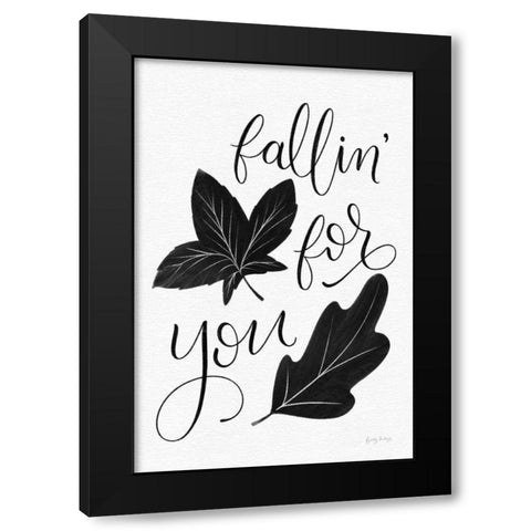 Fallin For You BW Black Modern Wood Framed Art Print with Double Matting by Thorns, Becky